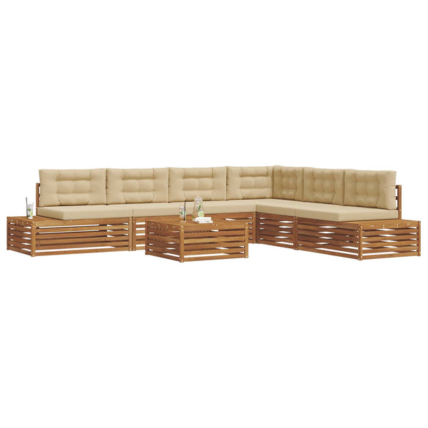 Outdoor Sofa-Set mit Kissen, 7-teilig
