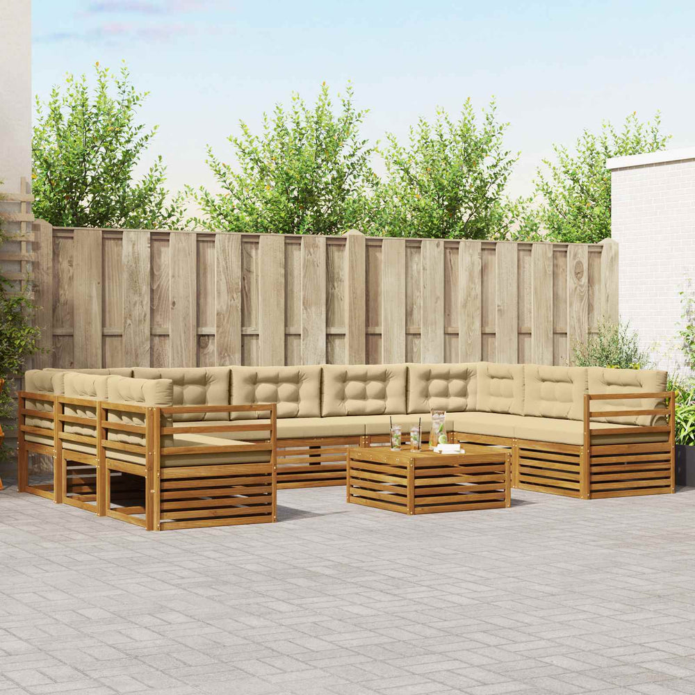 10-teilige Outdoor Sofagarnitur Akazie