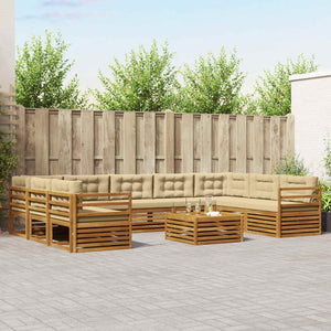 10-teilige Outdoor Sofagarnitur Akazie