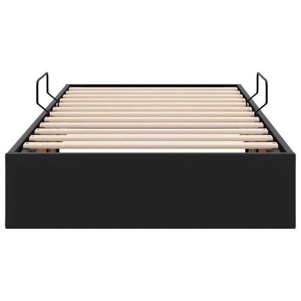 vidaXL Storage Bed with Headboard Black 90 x 190 cm Faux Leather