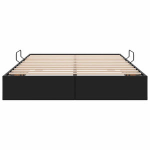 vidaXL Storage Bed with Headboard Black 135 x 190 cm Faux Leather