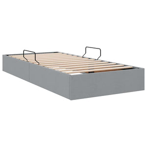vidaXL Storage Bed with Headboard Light Grey 90 x 190 cm Fabric