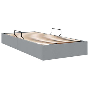 vidaXL Storage Bed with Headboard Light Grey 90 x 190 cm Fabric