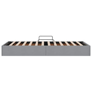 vidaXL Storage Bed with Headboard Light Grey 90 x 190 cm Fabric