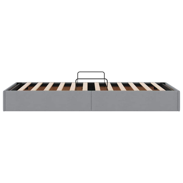 vidaXL Storage Bed with Headboard Light Grey 90 x 190 cm Fabric