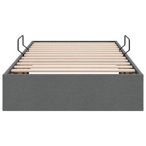 vidaXL Storage Bed with Headboard Dark Grey 90 x 190 cm Fabric