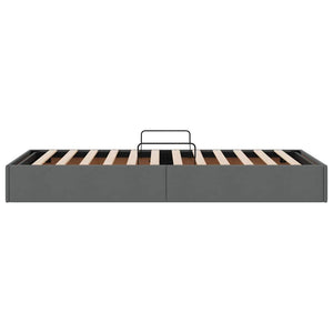 vidaXL Storage Bed with Headboard Dark Grey 90 x 190 cm Fabric
