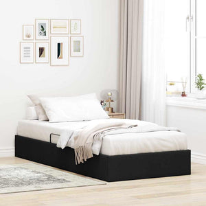 vidaXL Storage Bed with Headboard Black 90 x 190 cm Fabric