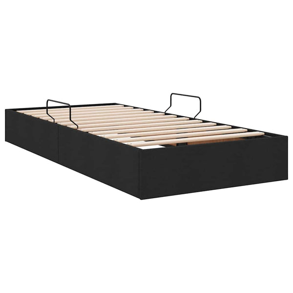 vidaXL Storage Bed with Headboard Black 90 x 190 cm Fabric