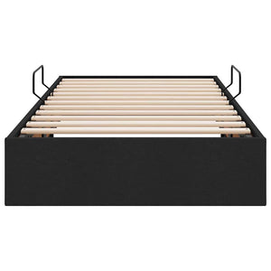 vidaXL Storage Bed with Headboard Black 90 x 190 cm Fabric
