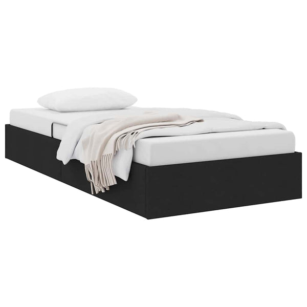 vidaXL Storage Bed with Headboard Black 90 x 190 cm Fabric