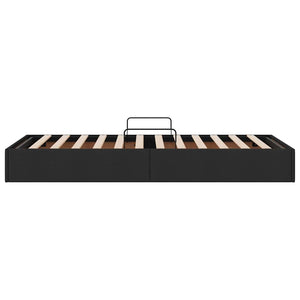 vidaXL Storage Bed with Headboard Black 90 x 190 cm Fabric