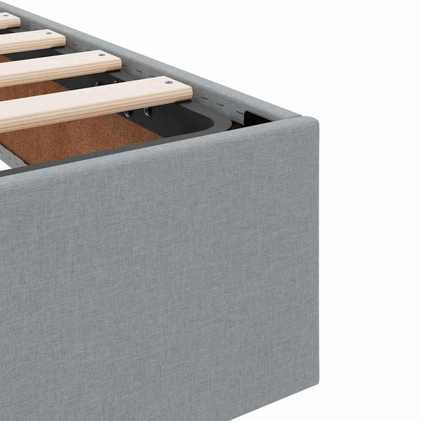 vidaXL Storage Bed with Headboard Light Gray 180 x 200 cm Fabric