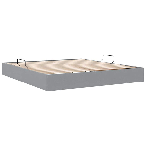 vidaXL Storage Bed with Headboard Light Gray 180 x 200 cm Fabric