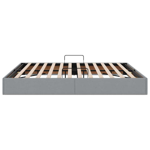 vidaXL Storage Bed with Headboard Light Gray 180 x 200 cm Fabric