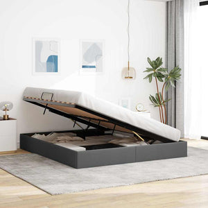 vidaXL Storage Bed with Headboard Dark Grey 180 x 200 cm Fabric