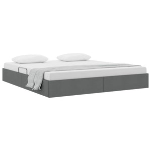 vidaXL Storage Bed with Headboard Dark Grey 180 x 200 cm Fabric