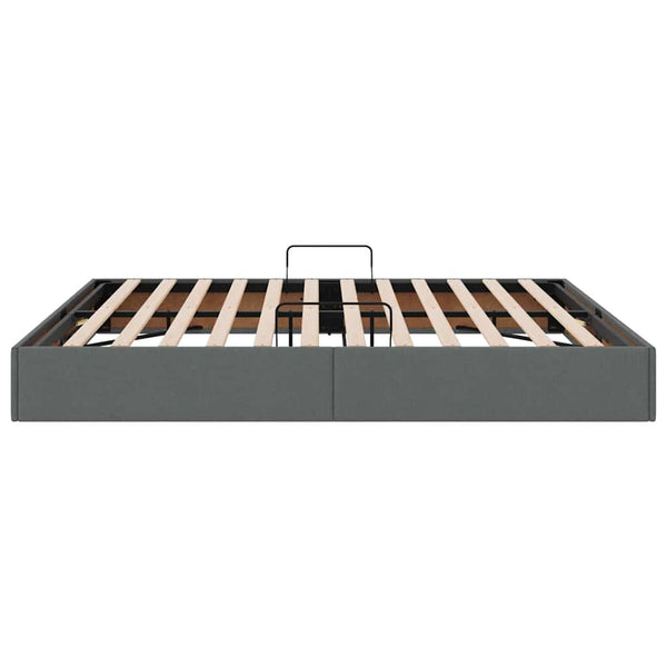 vidaXL Storage Bed with Headboard Dark Grey 180 x 200 cm Fabric