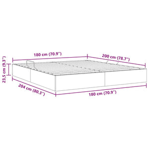 vidaXL Storage Bed with Headboard Dark Grey 180 x 200 cm Fabric