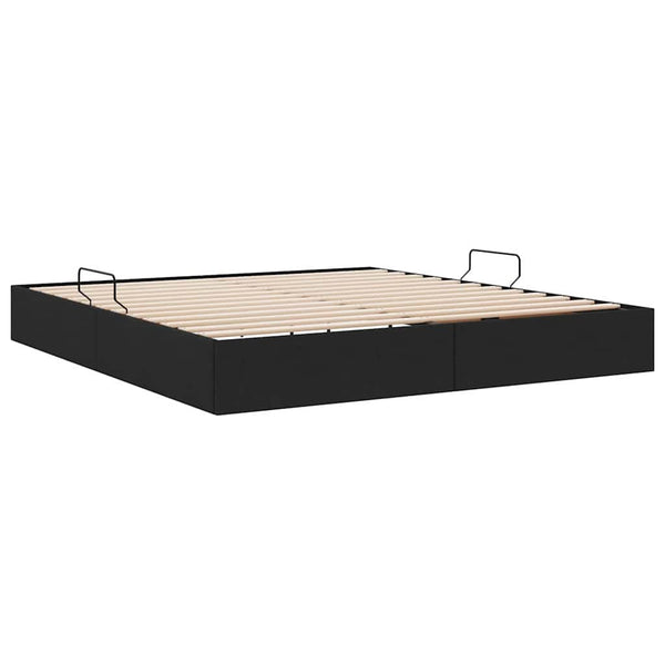 vidaXL Storage Bed with Headboard Black 180 x 200 cm Fabric