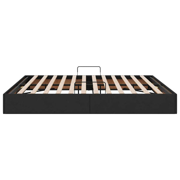 vidaXL Storage Bed with Headboard Black 180 x 200 cm Fabric