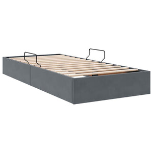 vidaXL Storage Bed with Headboard Dark Gray 90 x 190 cm Velvet