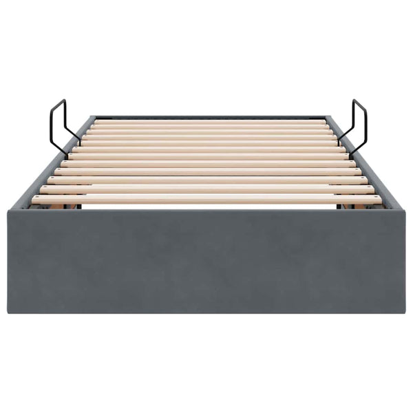 vidaXL Storage Bed with Headboard Dark Gray 90 x 190 cm Velvet