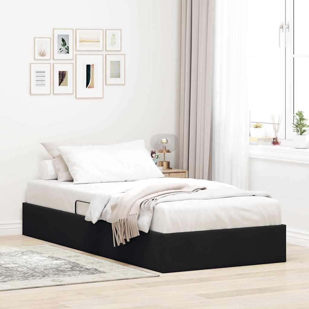 vidaXL Storage Bed with Headboard Black 90 x 190 cm Velvet
