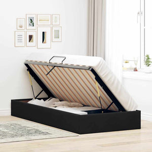 vidaXL Storage Bed with Headboard Black 90 x 190 cm Velvet