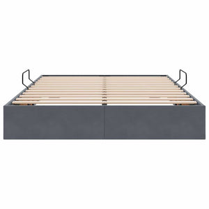 vidaXL Storage Bed with Headboard Dark Grey 135 x 190 cm Velvet