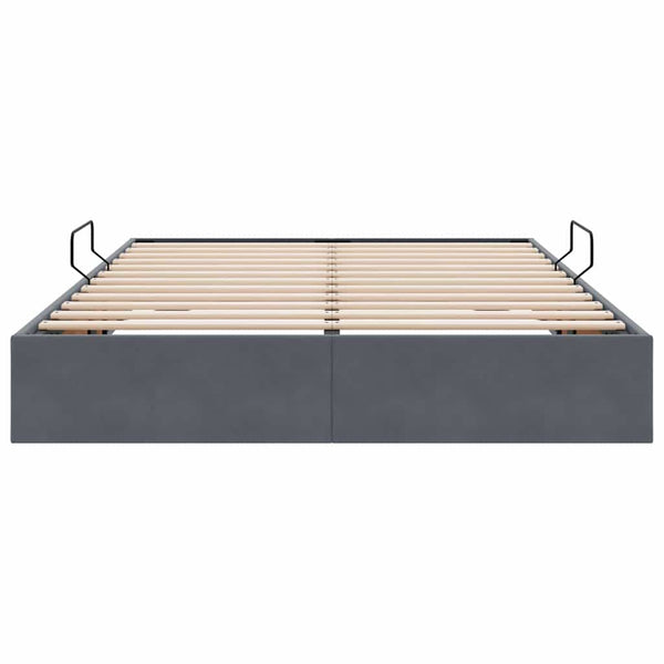 vidaXL Storage Bed with Headboard Dark Grey 135 x 190 cm Velvet