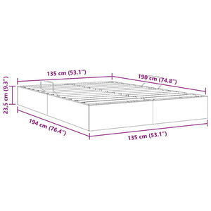 vidaXL Storage Bed with Headboard Dark Grey 135 x 190 cm Velvet