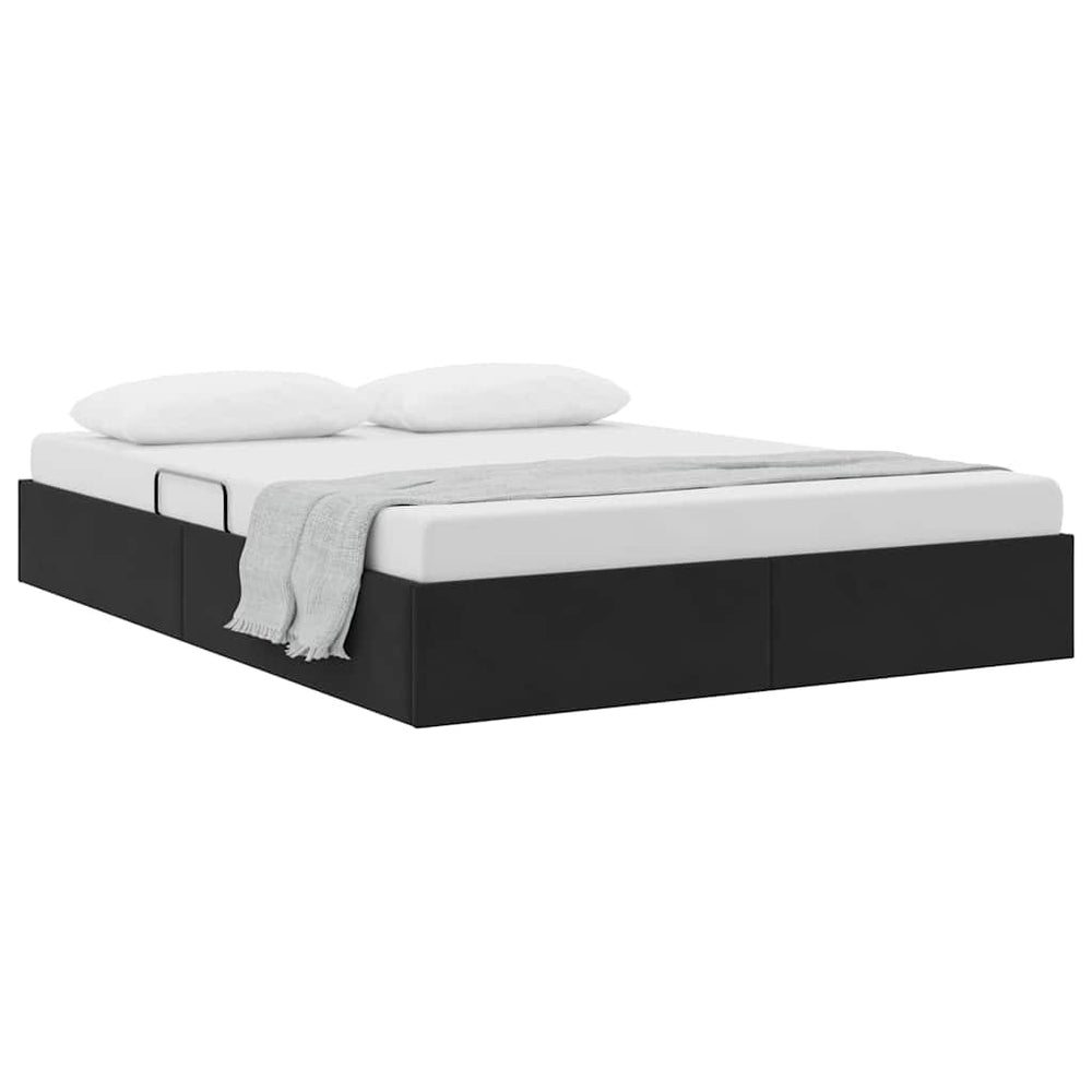 vidaXL Storage Bed with Headboard Black 135 x 190 cm Velvet