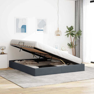 vidaXL Storage Bed with Headboard Dark Grey 180 x 200 cm Velvet