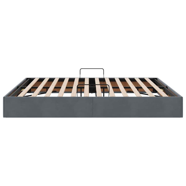 vidaXL Storage Bed with Headboard Dark Grey 180 x 200 cm Velvet
