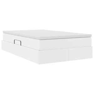 vidaXL Storage Bed with Mattress White 120 x 200 cm Faux Leather
