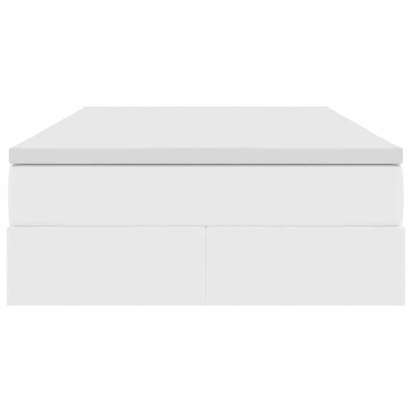 vidaXL Storage Bed with Mattress White 120 x 200 cm Faux Leather