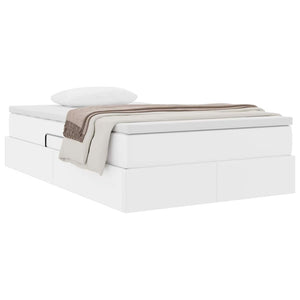 vidaXL Storage Bed with Mattress White 120 x 200 cm Faux Leather