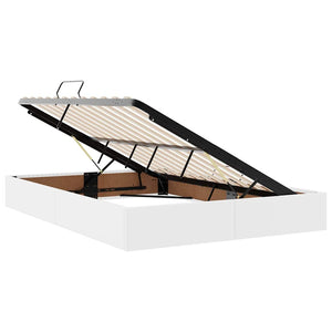 vidaXL Storage Bed with Mattress White 140 x 190 cm Faux Leather