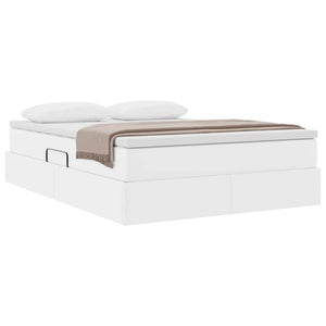 vidaXL Storage Bed with Mattress White 140 x 190 cm Faux Leather