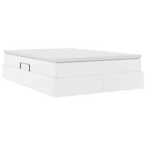 vidaXL Storage Bed with Mattress White 140 x 200 cm Faux Leather