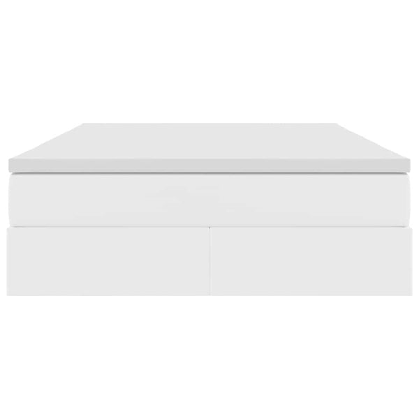 vidaXL Storage Bed with Mattress White 140 x 200 cm Faux Leather