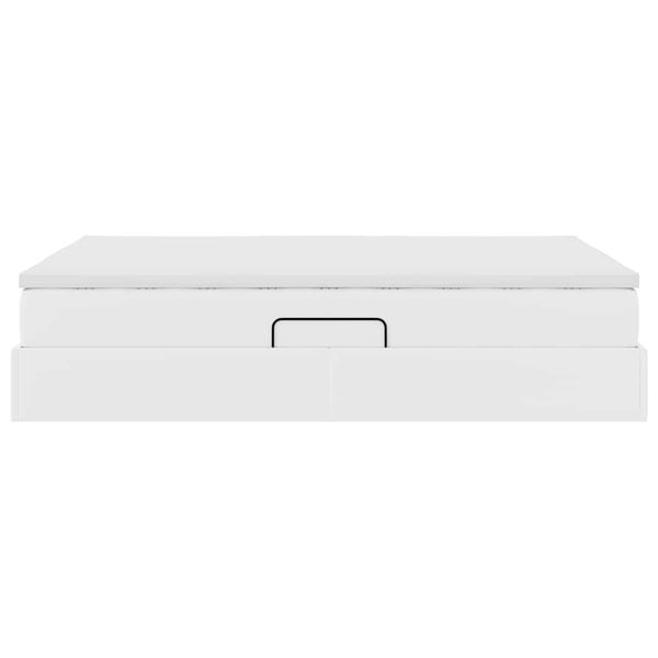 vidaXL Storage Bed with Mattress White 140 x 200 cm Faux Leather