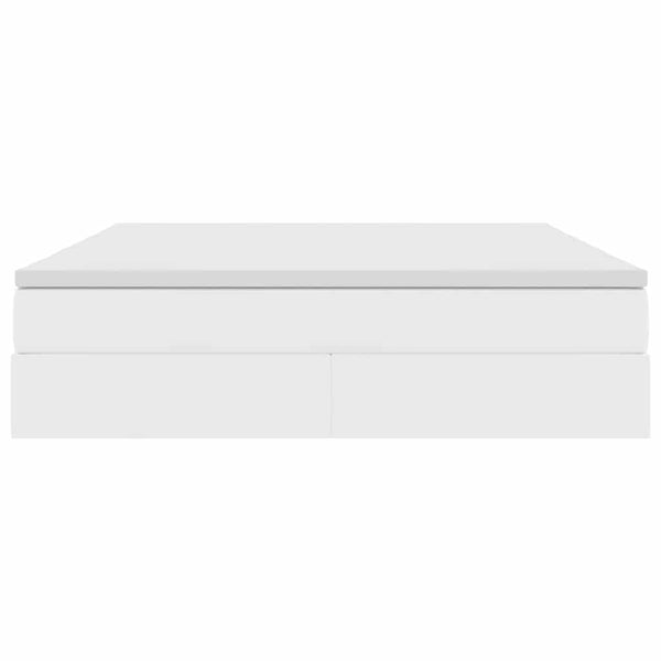 vidaXL Storage Bed with Mattress White 160 x 200 cm Faux Leather