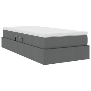 vidaXL Storage Bed with Mattress Dark Grey 90 x 190 cm Polyester