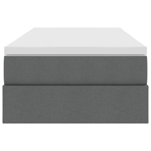 vidaXL Storage Bed with Mattress Dark Grey 90 x 190 cm Polyester
