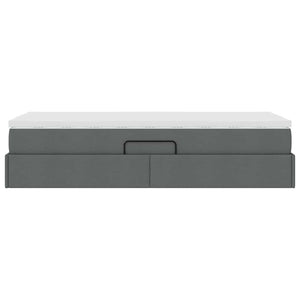 vidaXL Storage Bed with Mattress Dark Grey 90 x 190 cm Polyester