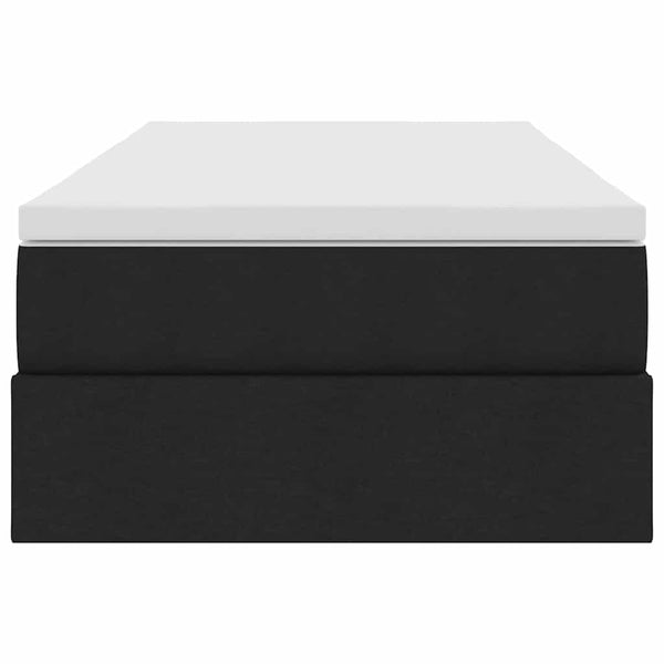 vidaXL Storage Bed with Mattress Black 90 x 190 cm Polyester
