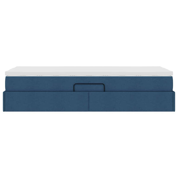 vidaXL Storage Bed with Mattress Blue 90 x 190 cm Polyester