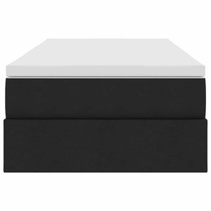 vidaXL Storage Bed with Mattress Black 90 x 200 cm Polyester